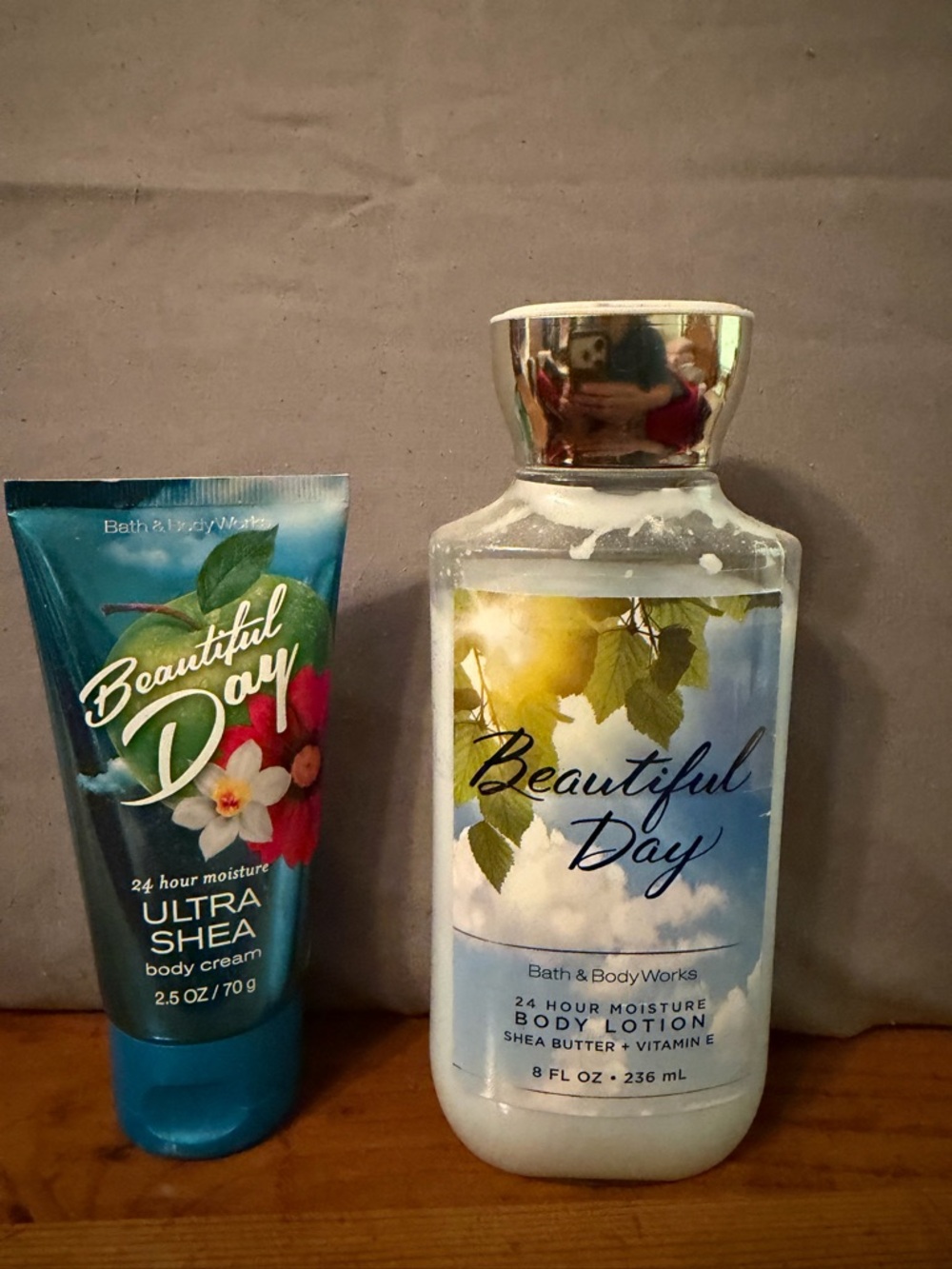 Bath & Body Works Beautiful Day Lotion & Ultra Shea Cream - Blue, White, Green